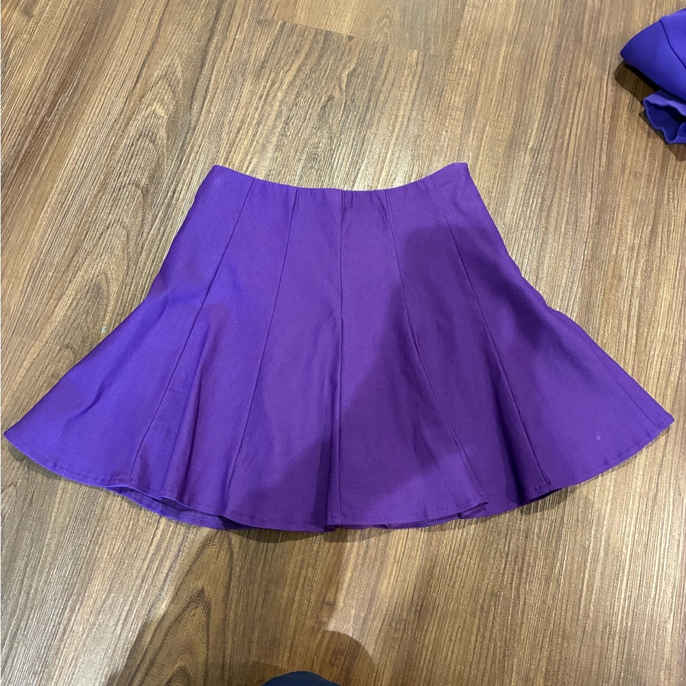 Purple Women's Pleated Skirt